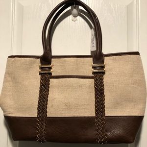 Charming Charlie tan & brown bag